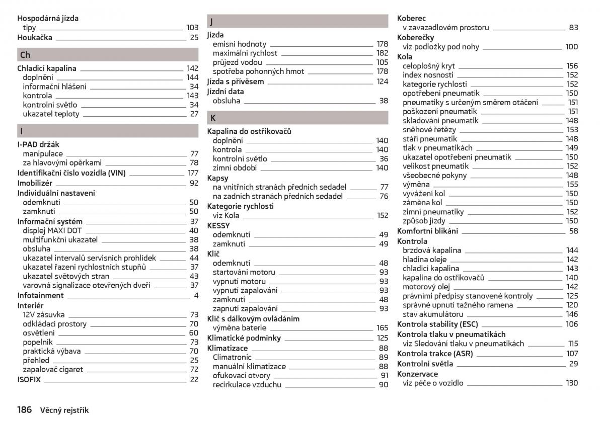 Skoda Rapid navod k obsludze / page 188