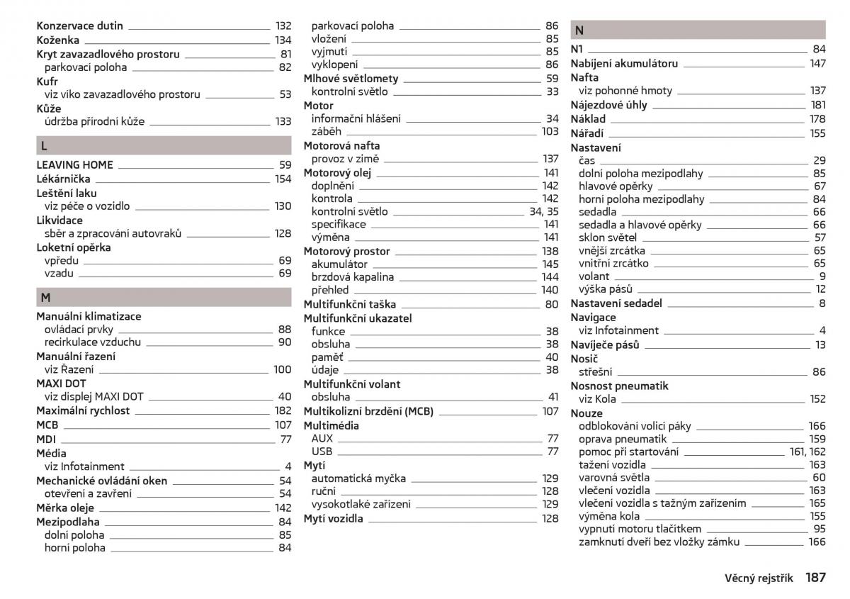 Skoda Rapid navod k obsludze / page 189