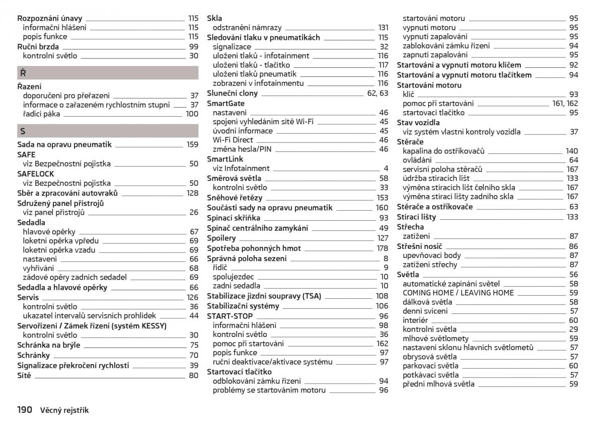 Skoda Rapid navod k obsludze / page 192