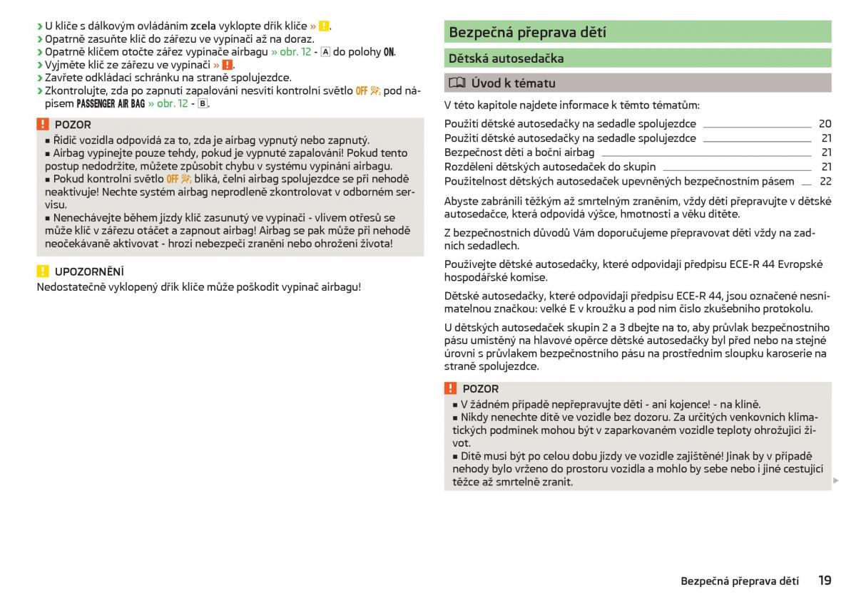 Skoda Rapid navod k obsludze / page 21