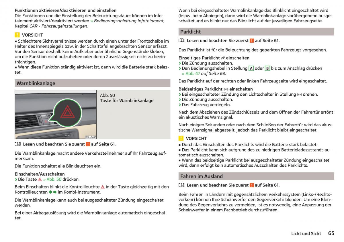 Skoda Rapid Handbuch / page 67