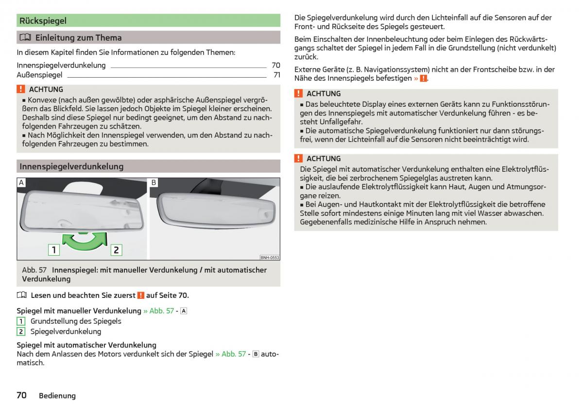 Skoda Rapid Handbuch / page 72