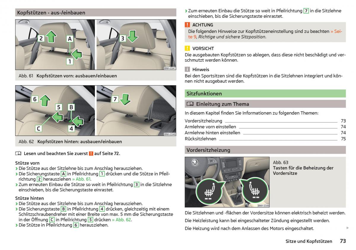 Skoda Rapid Handbuch / page 75