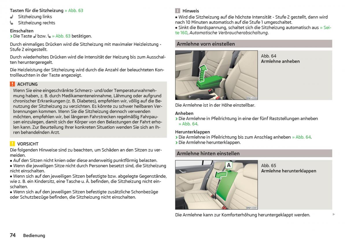 Skoda Rapid Handbuch / page 76