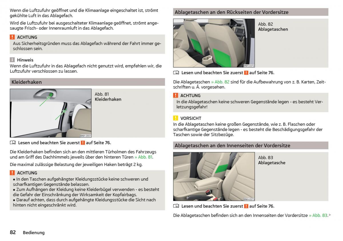 Skoda Rapid Handbuch / page 84