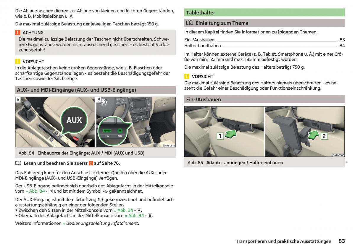 Skoda Rapid Handbuch / page 85