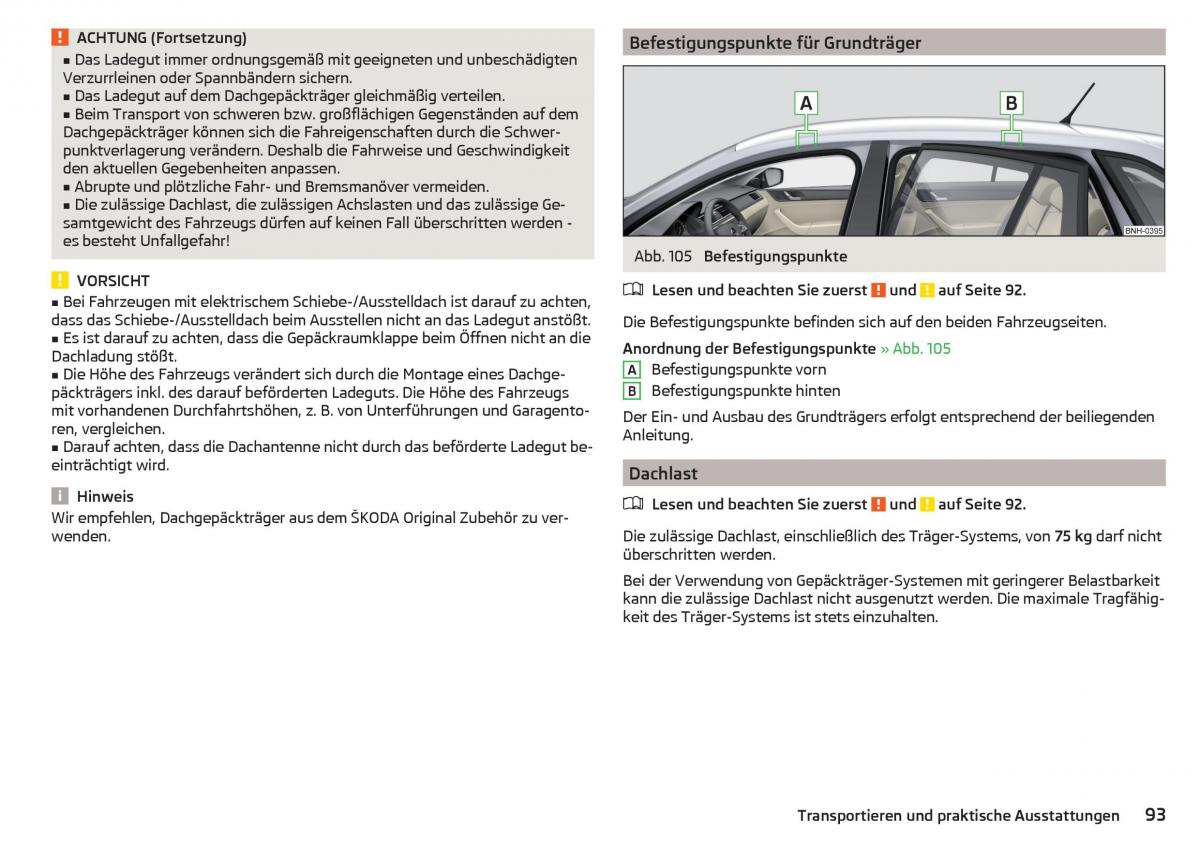 Skoda Rapid Handbuch / page 95