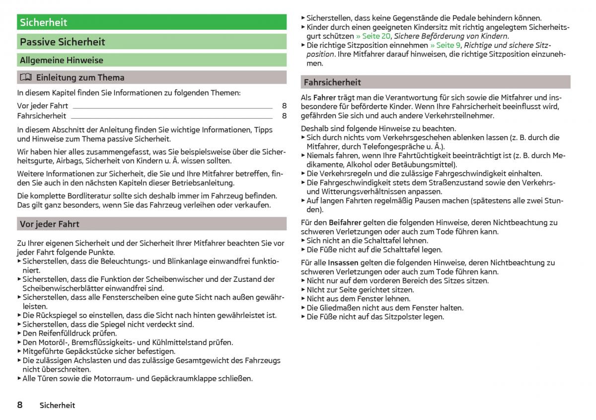 Skoda Rapid Handbuch / page 10