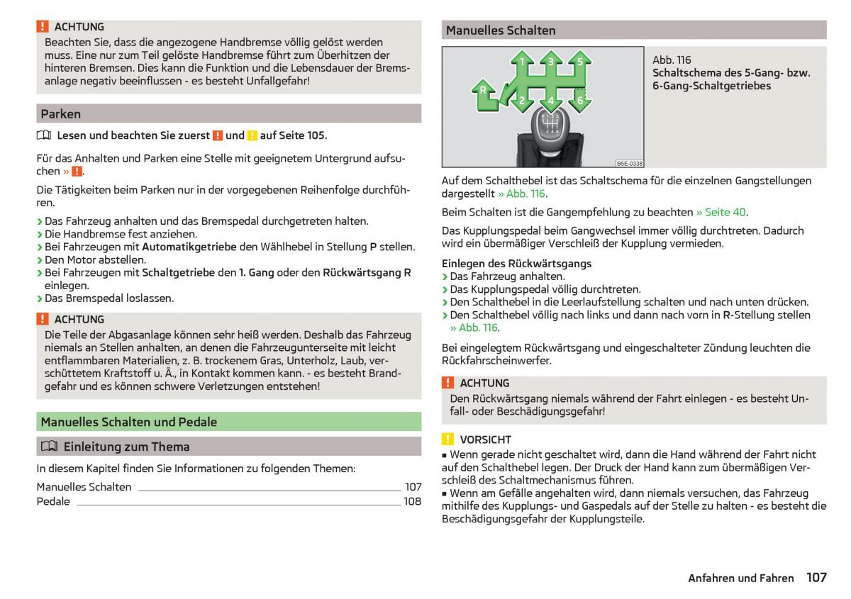 Skoda Rapid Handbuch / page 109