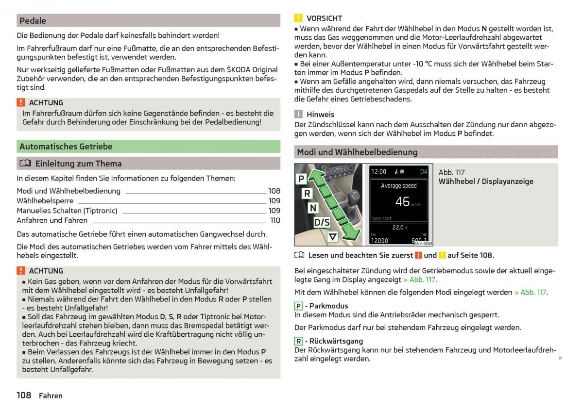 Skoda Rapid Handbuch / page 110