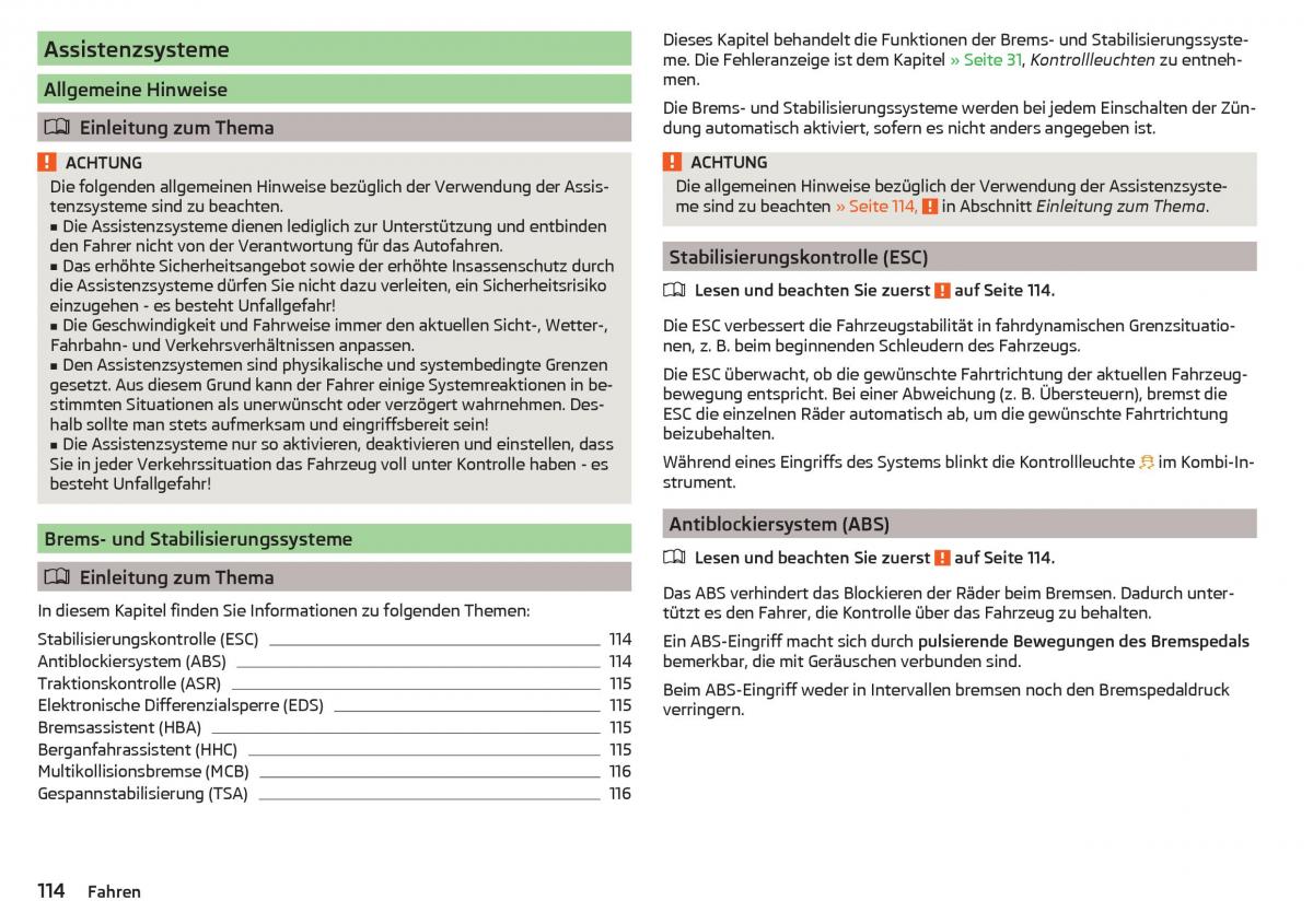 Skoda Rapid Handbuch / page 116