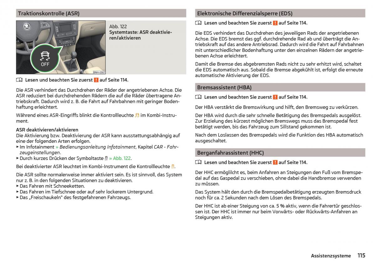 Skoda Rapid Handbuch / page 117