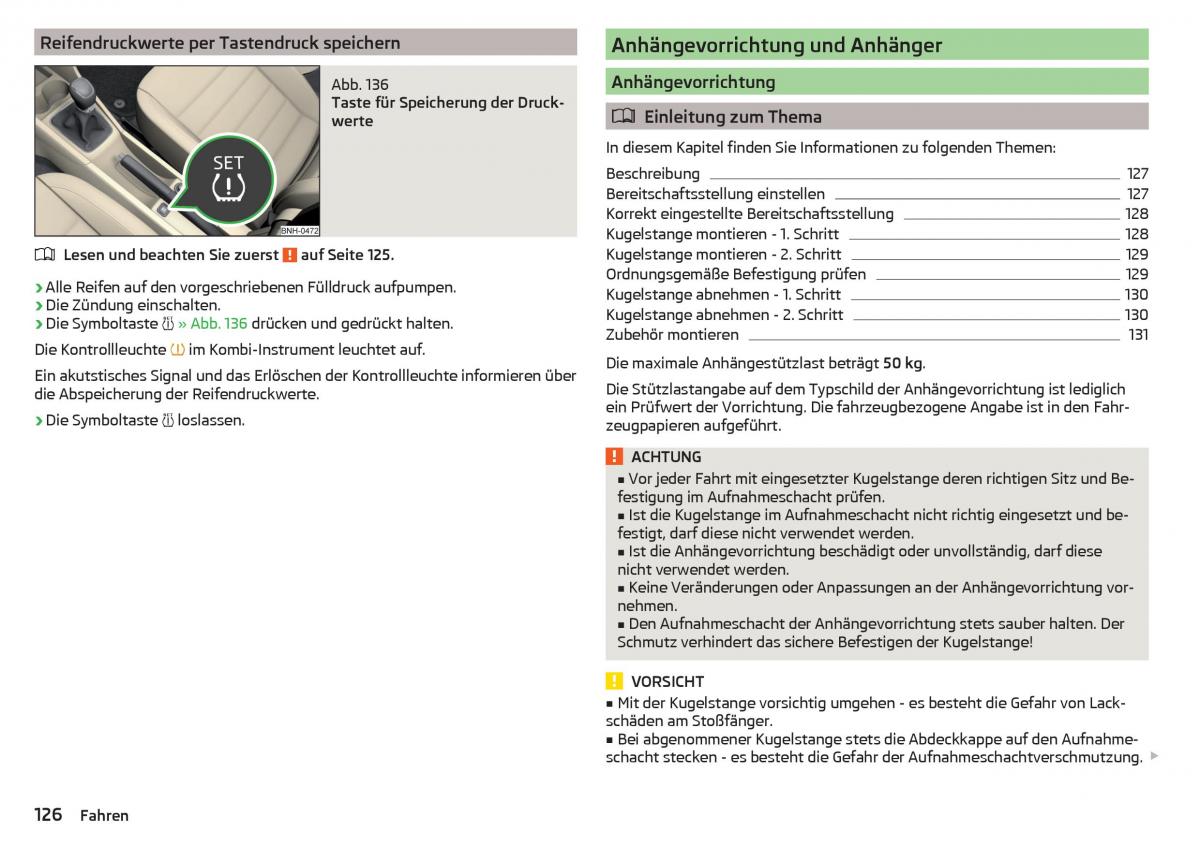 Skoda Rapid Handbuch / page 128