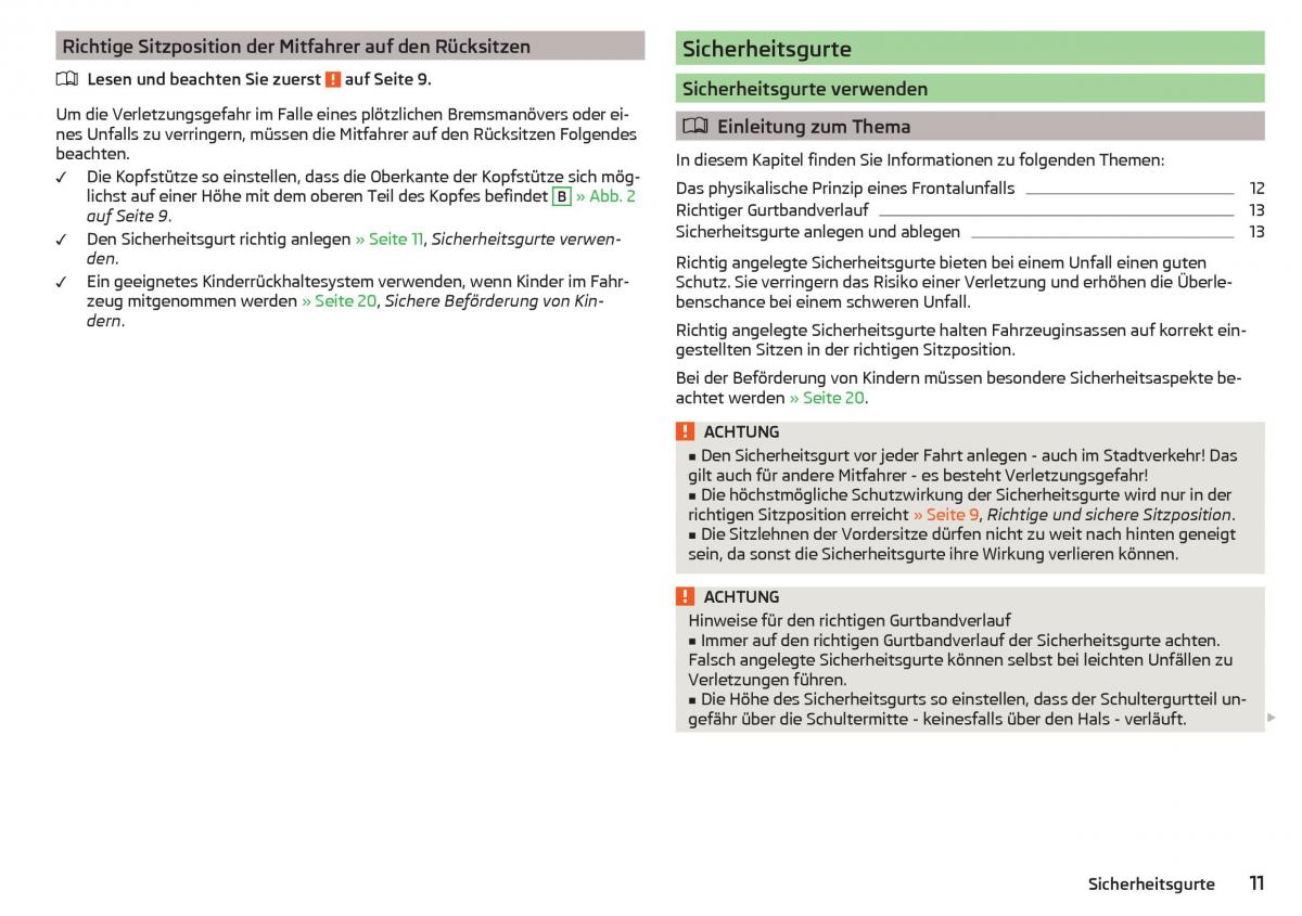 Skoda Rapid Handbuch / page 13