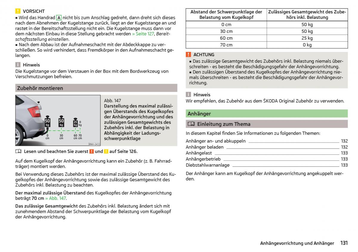 Skoda Rapid Handbuch / page 133