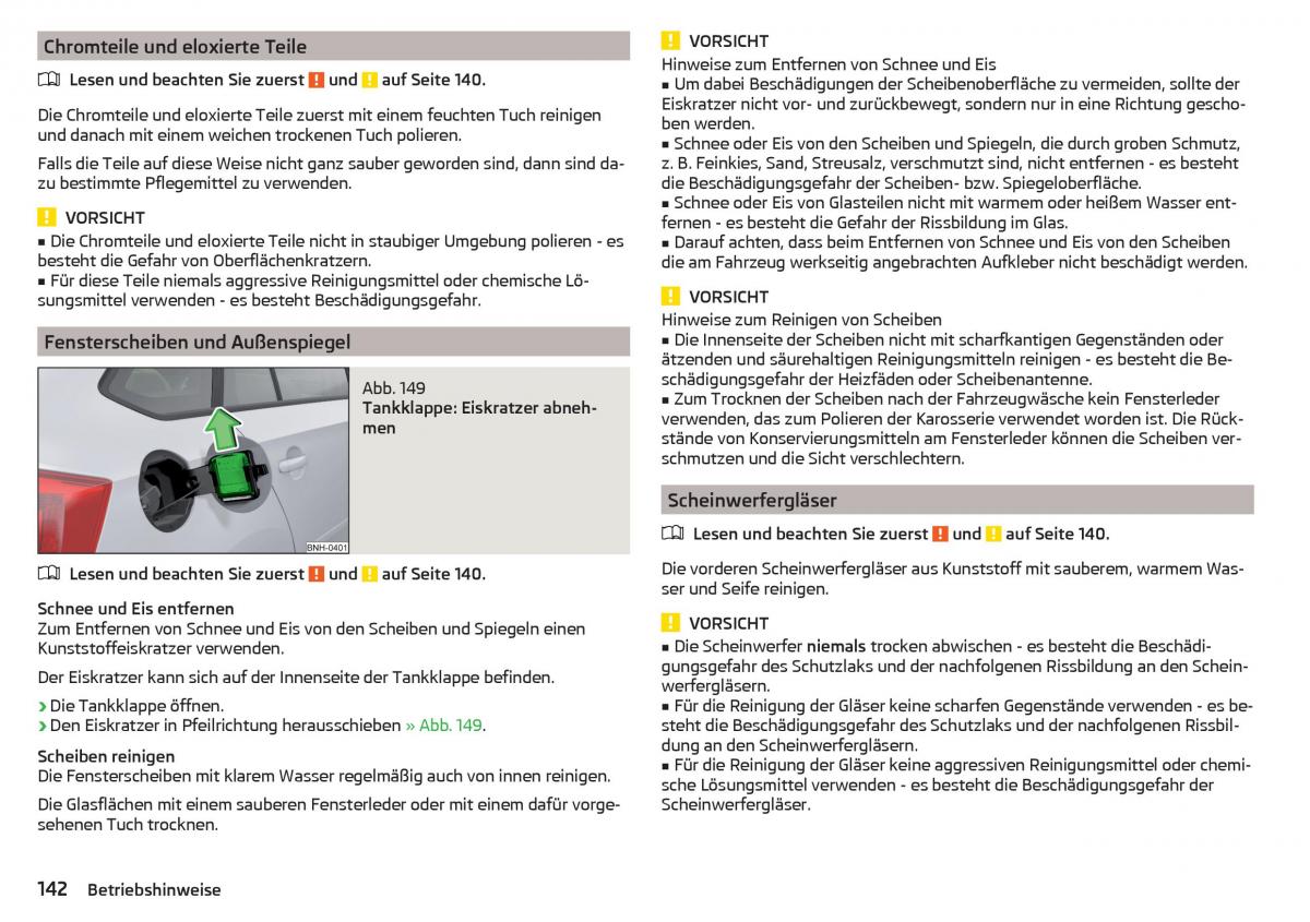 Skoda Rapid Handbuch / page 144