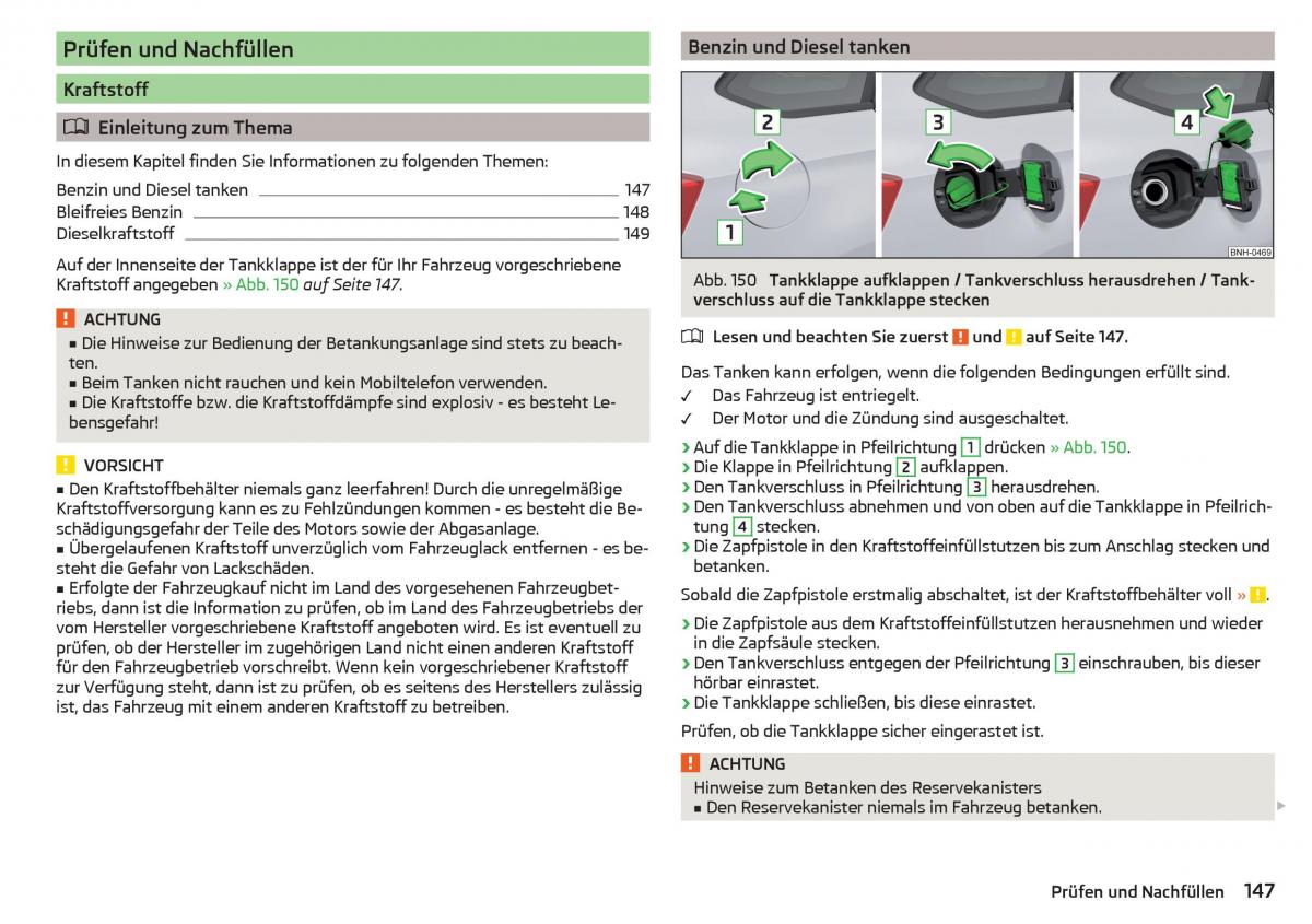 Skoda Rapid Handbuch / page 149