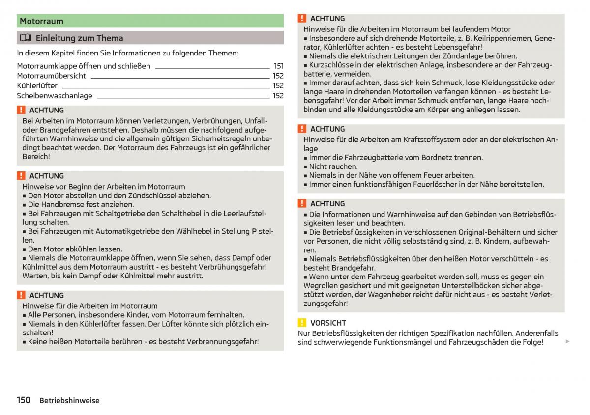 Skoda Rapid Handbuch / page 152