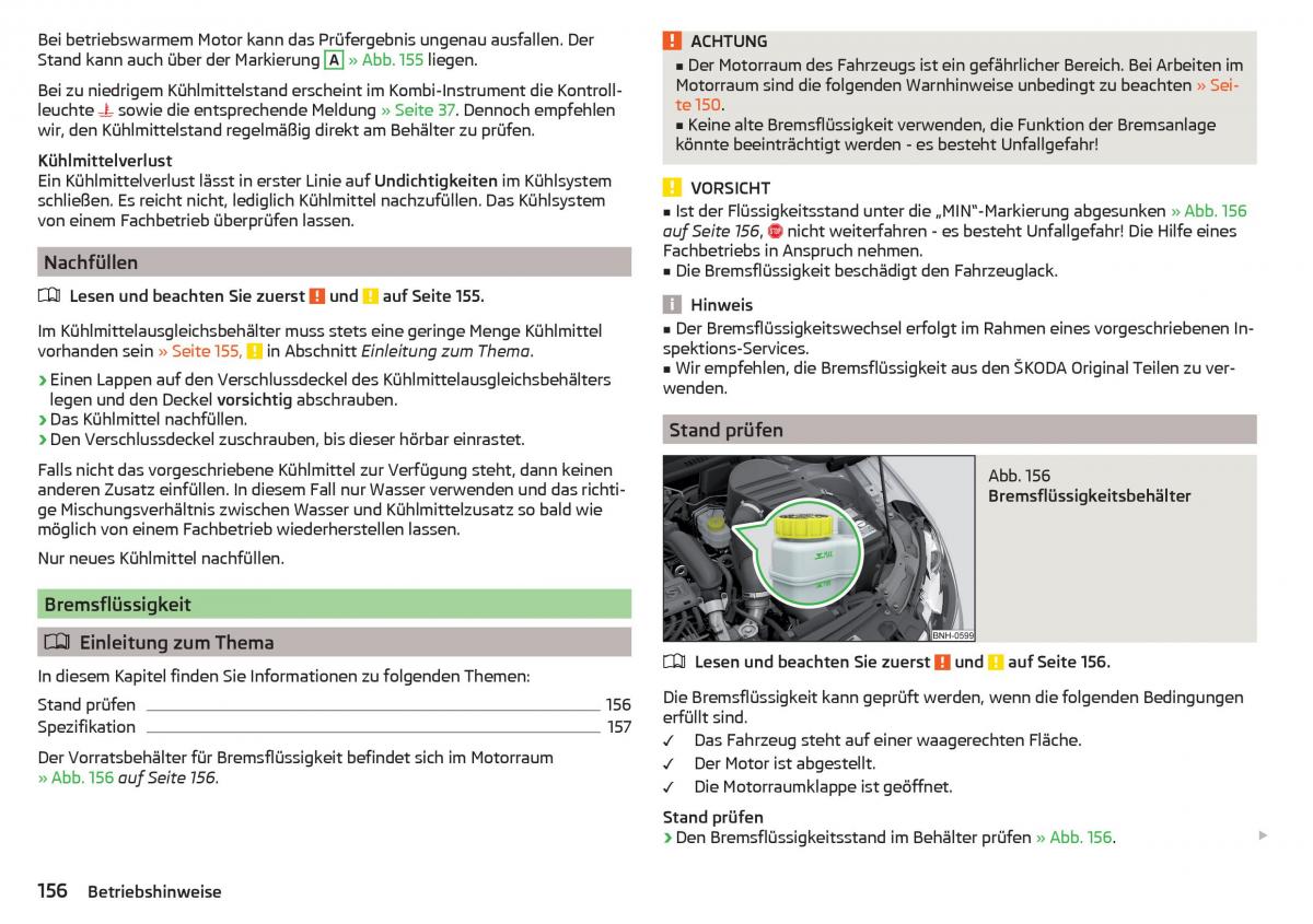 Skoda Rapid Handbuch / page 158