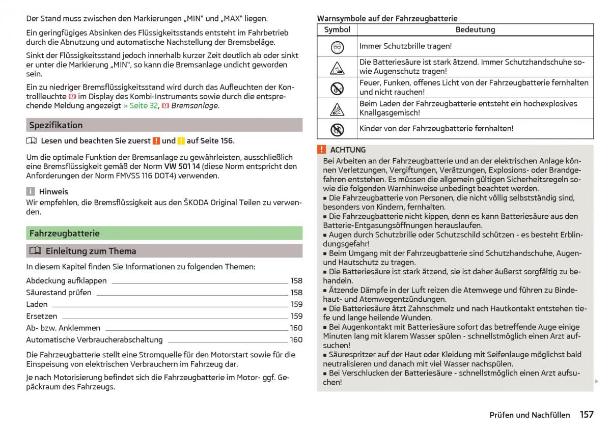 Skoda Rapid Handbuch / page 159