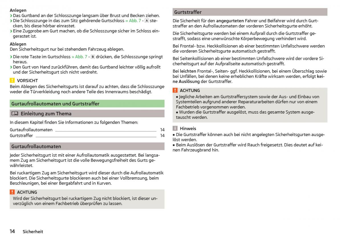 Skoda Rapid Handbuch / page 16