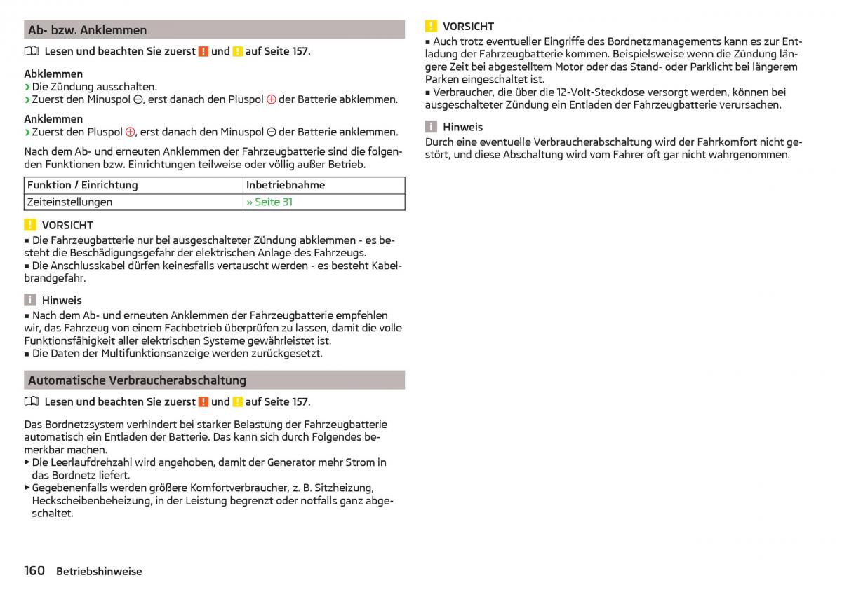 Skoda Rapid Handbuch / page 162