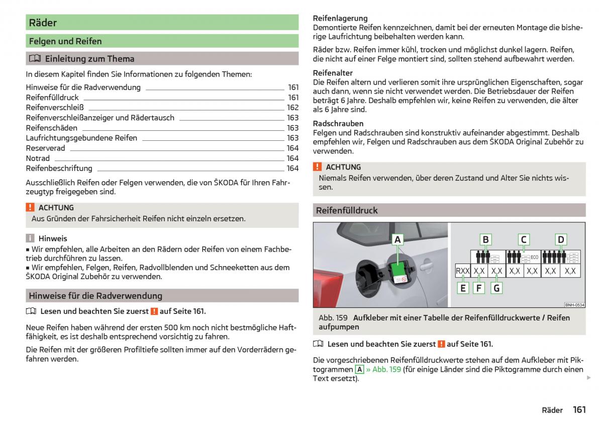 Skoda Rapid Handbuch / page 163