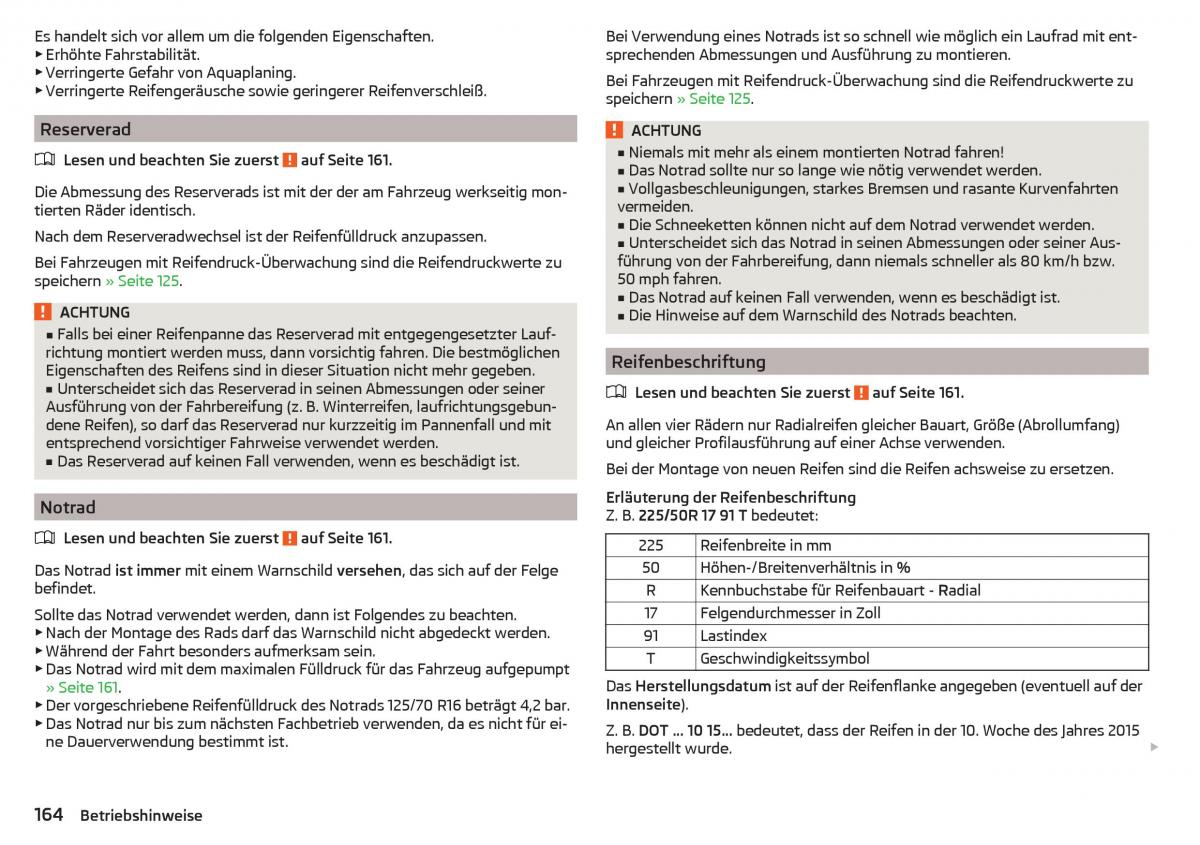 Skoda Rapid Handbuch / page 166