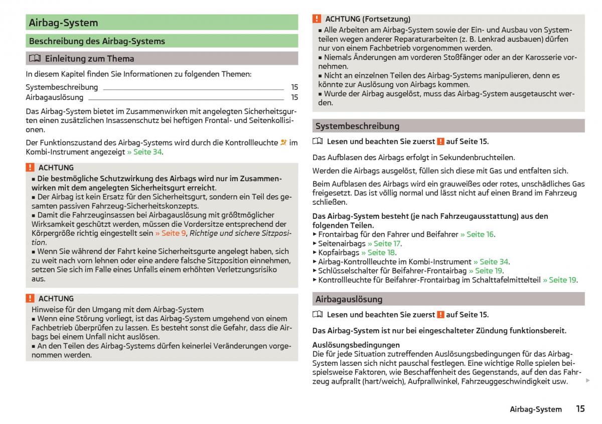 Skoda Rapid Handbuch / page 17