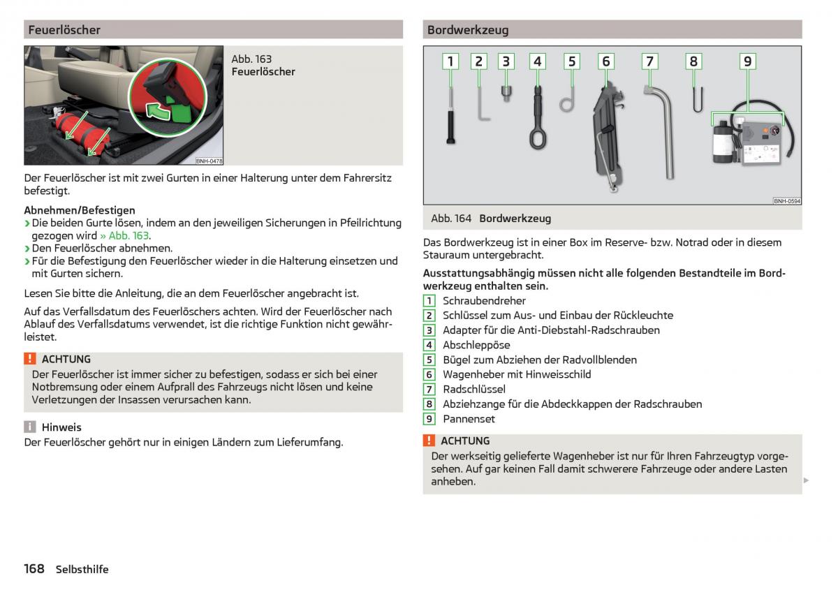 Skoda Rapid Handbuch / page 170