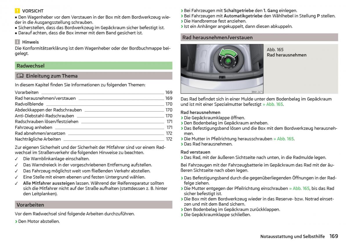 Skoda Rapid Handbuch / page 171