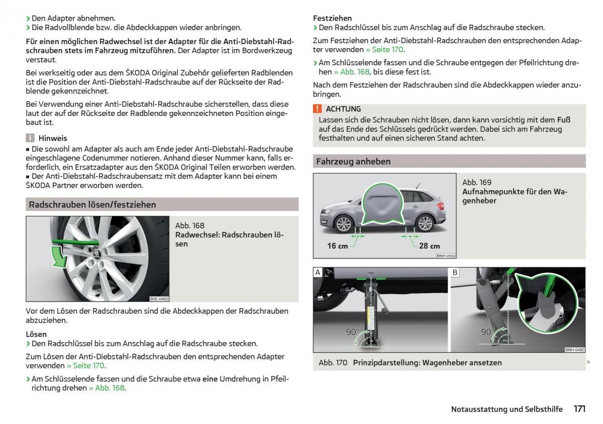 Skoda Rapid Handbuch / page 173