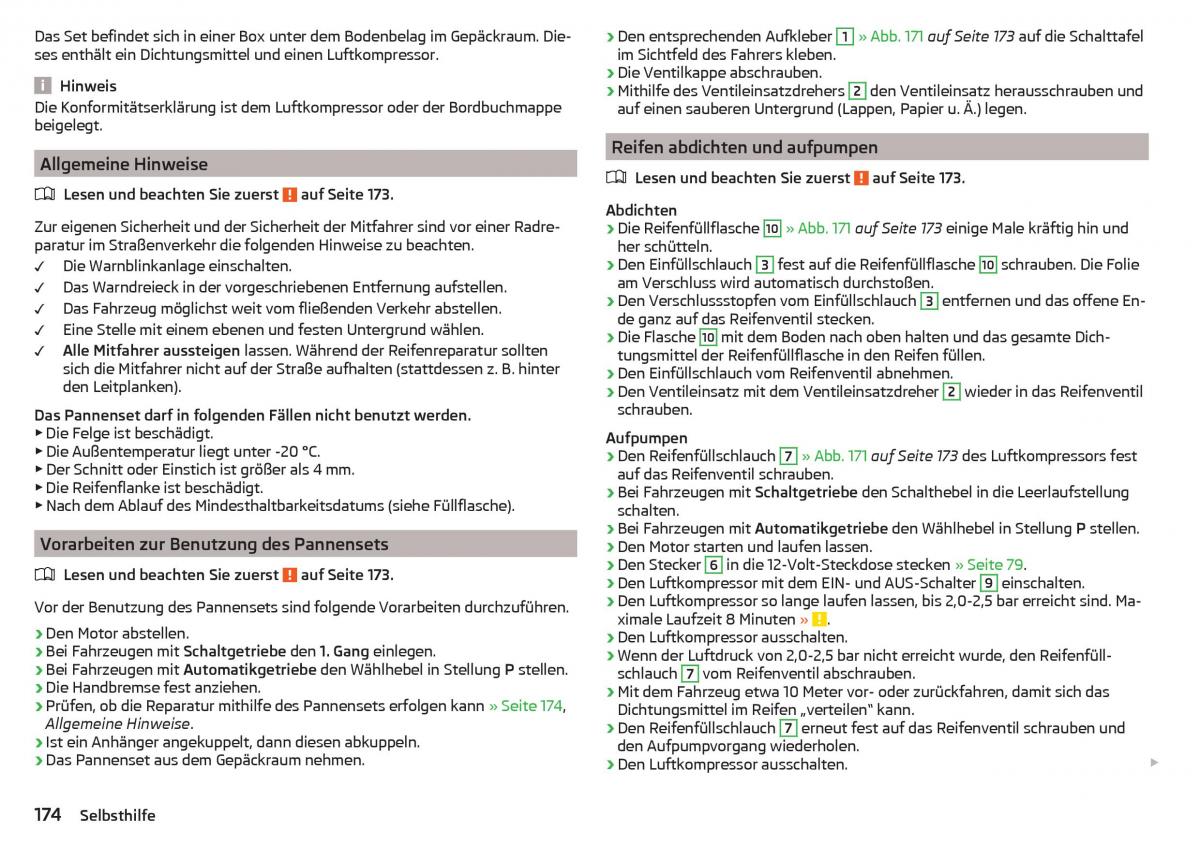 Skoda Rapid Handbuch / page 176