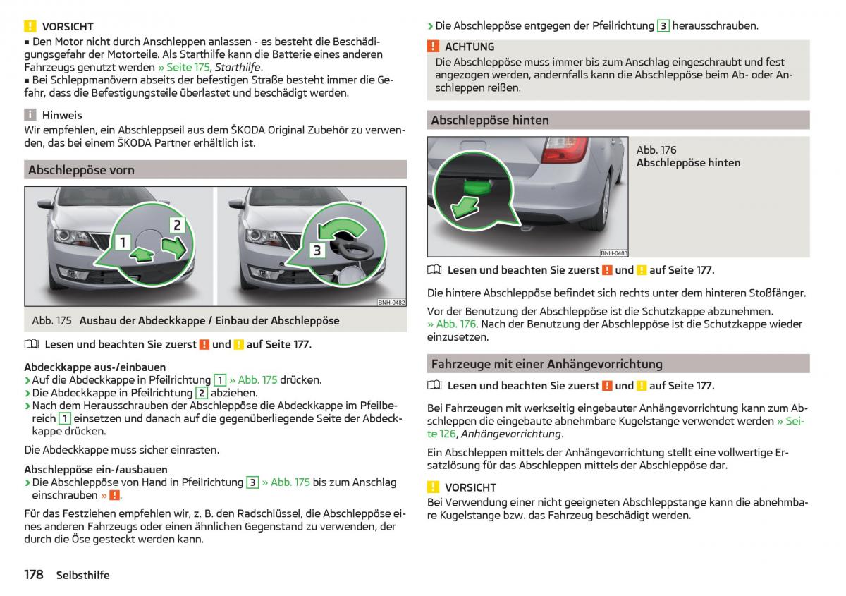 Skoda Rapid Handbuch / page 180