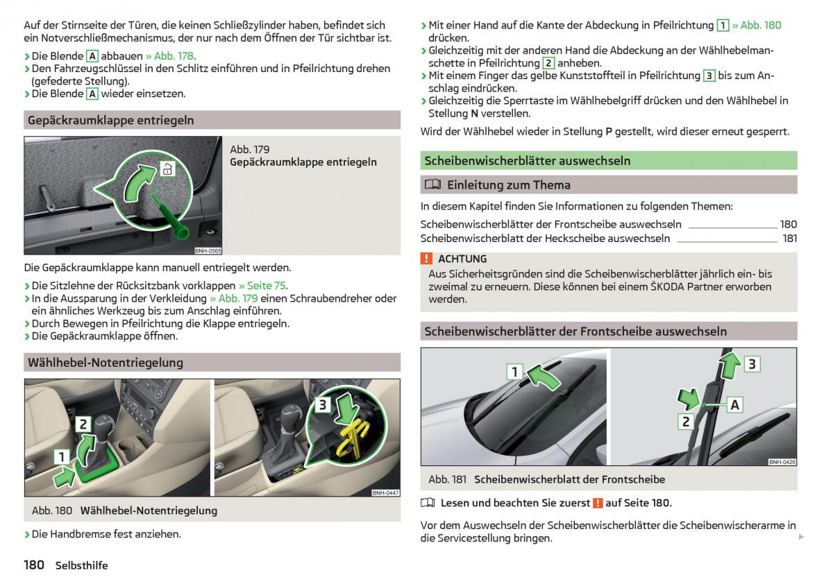 Skoda Rapid Handbuch / page 182