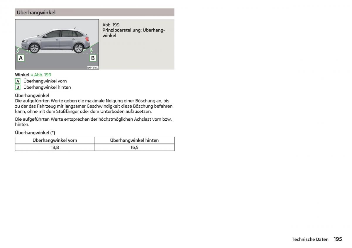 Skoda Rapid Handbuch / page 197