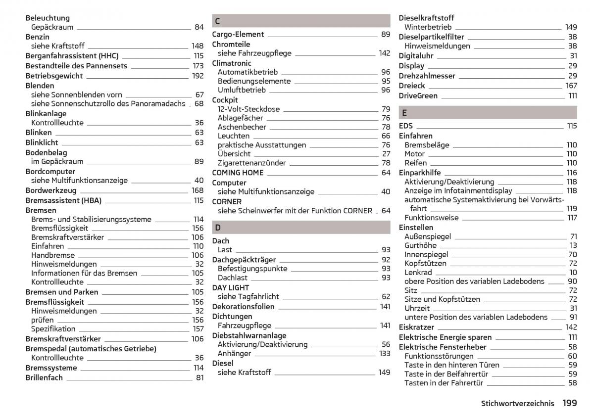 Skoda Rapid Handbuch / page 201