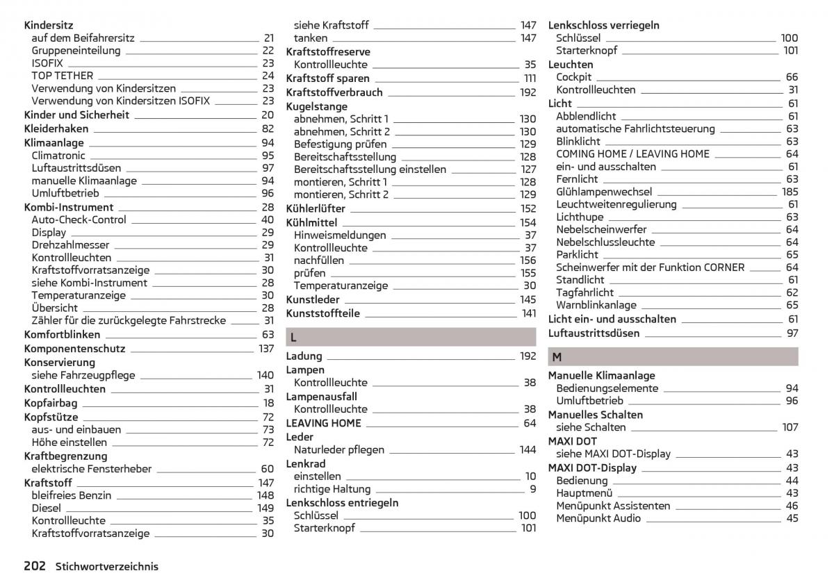 Skoda Rapid Handbuch / page 204