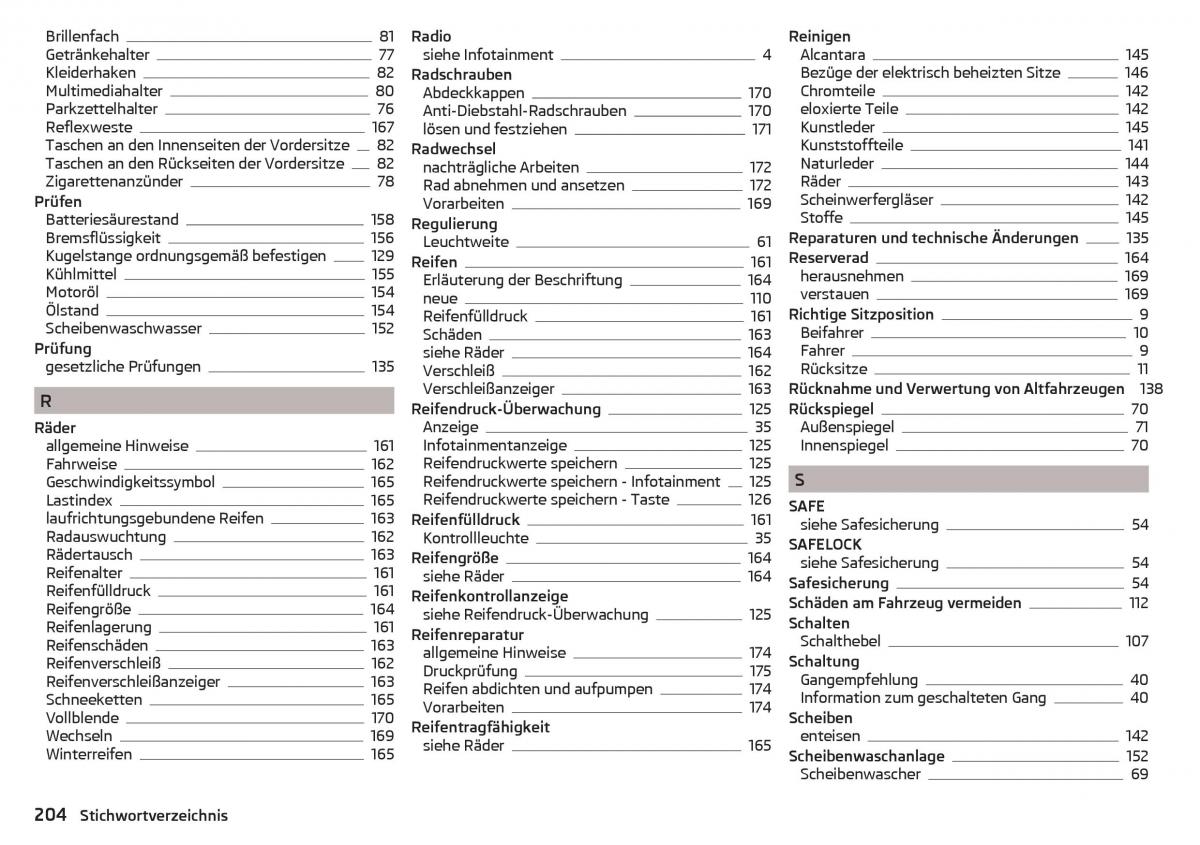 Skoda Rapid Handbuch / page 206