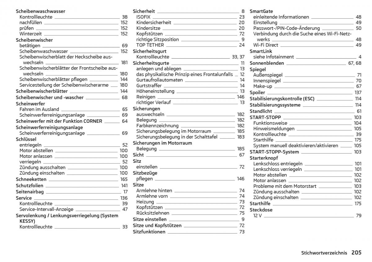 Skoda Rapid Handbuch / page 207