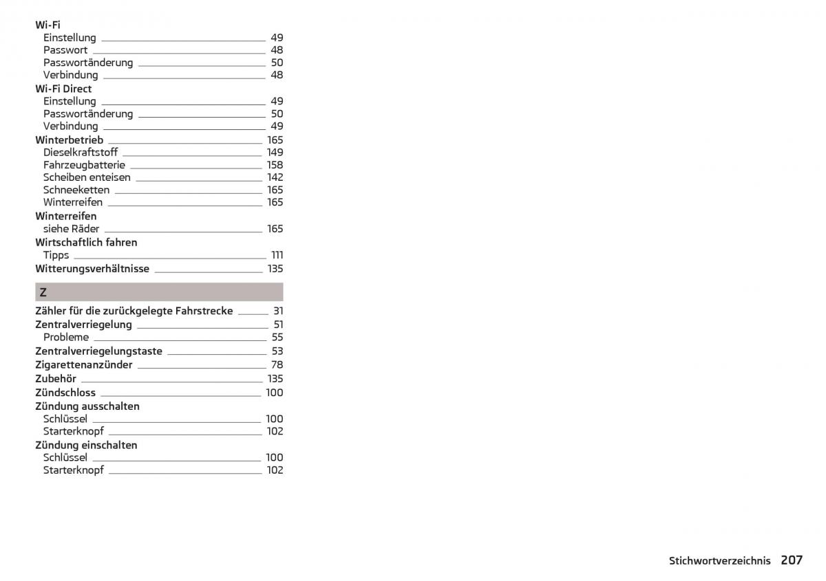 Skoda Rapid Handbuch / page 209