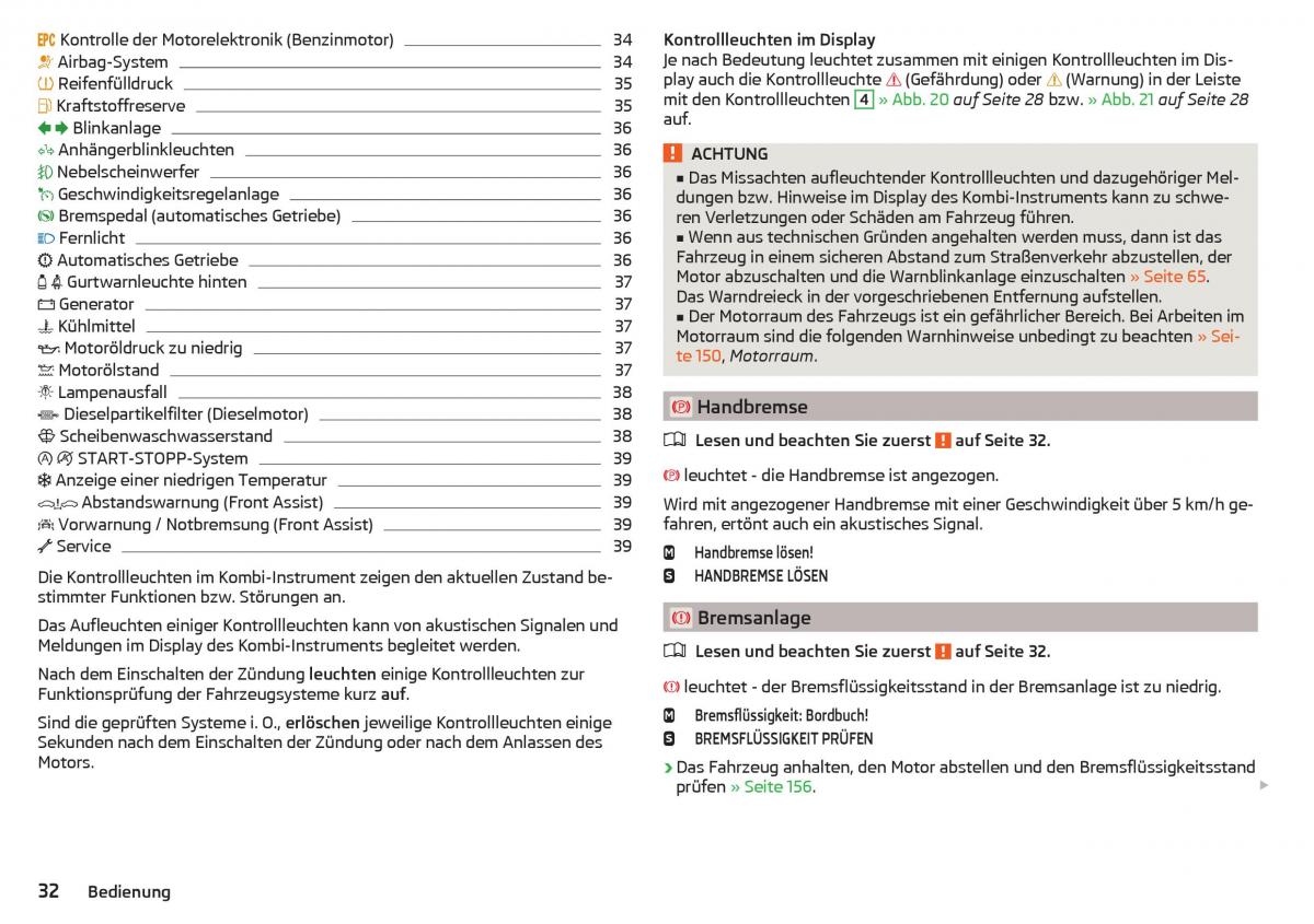 Skoda Rapid Handbuch / page 34