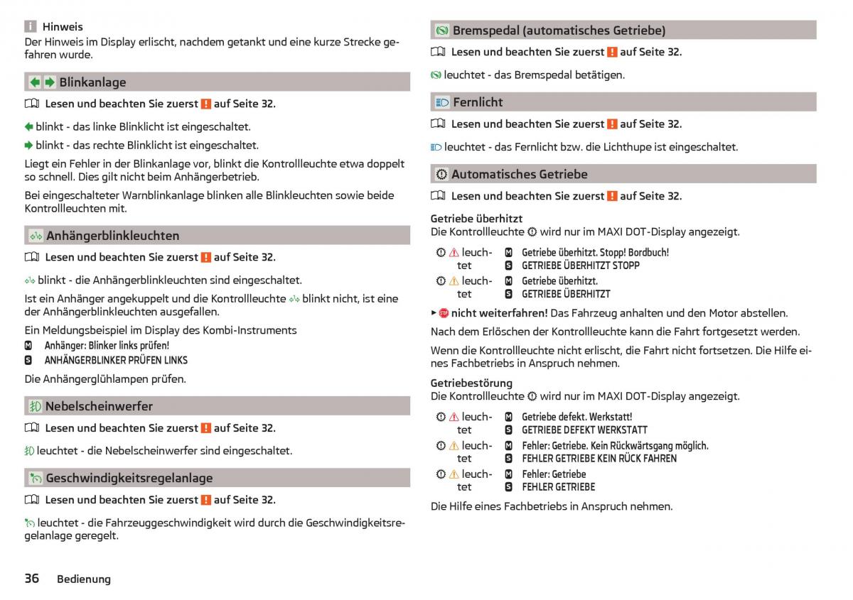 Skoda Rapid Handbuch / page 38