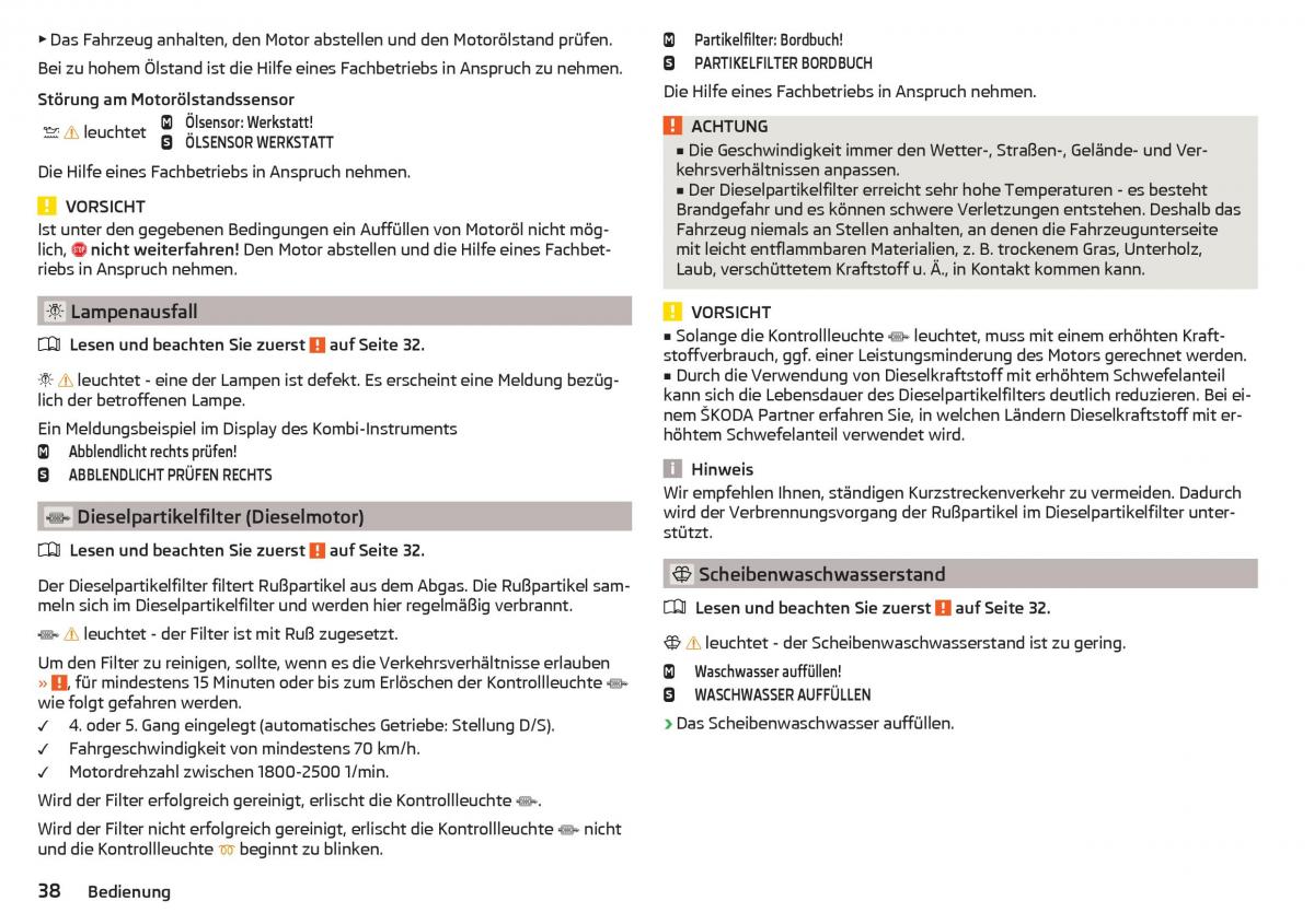 Skoda Rapid Handbuch / page 40