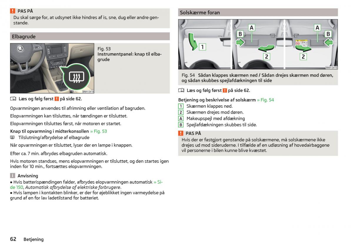 Skoda Rapid Bilens instruktionsbog / page 64