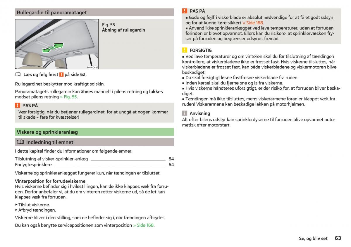 Skoda Rapid Bilens instruktionsbog / page 65