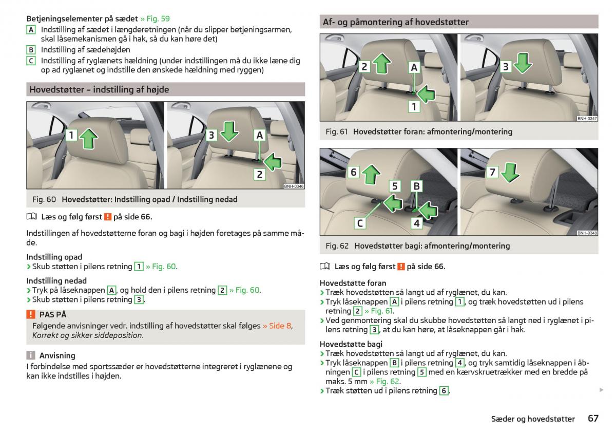 Skoda Rapid Bilens instruktionsbog / page 69