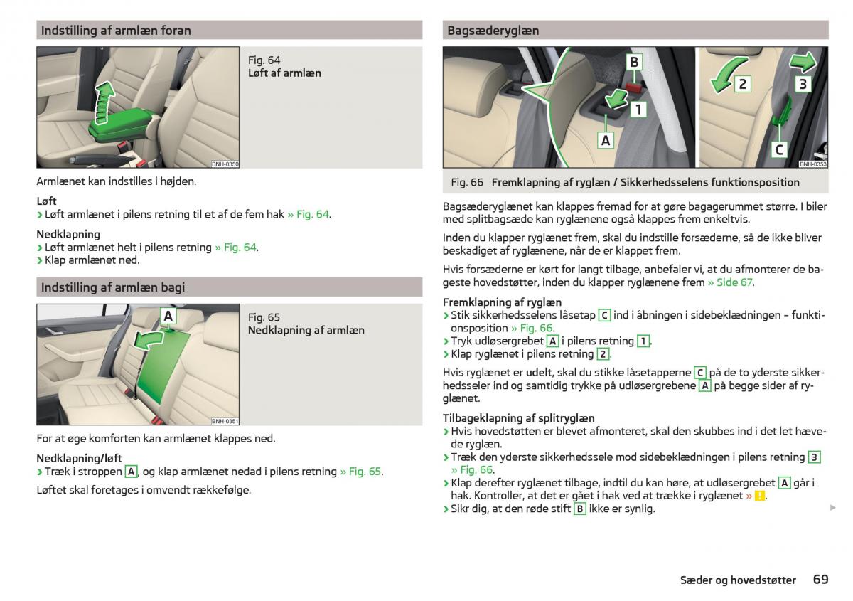 Skoda Rapid Bilens instruktionsbog / page 71