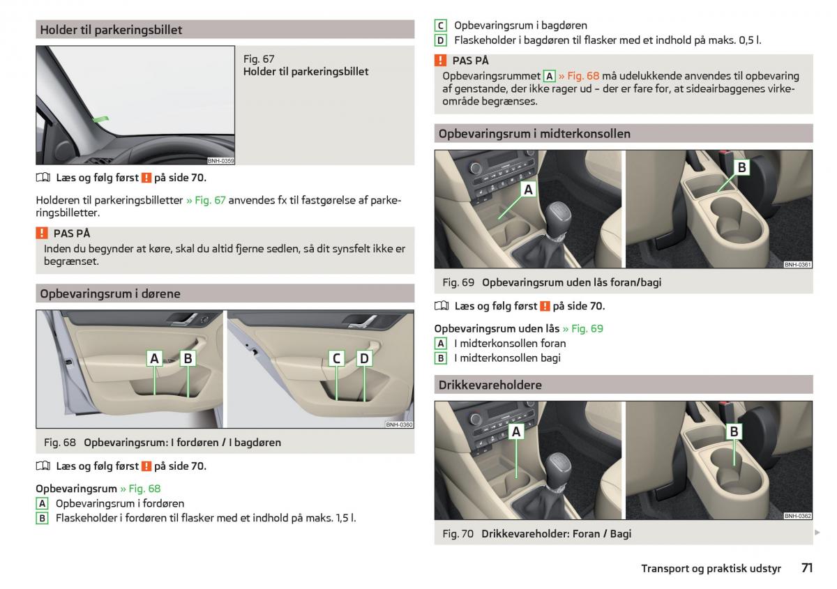 Skoda Rapid Bilens instruktionsbog / page 73