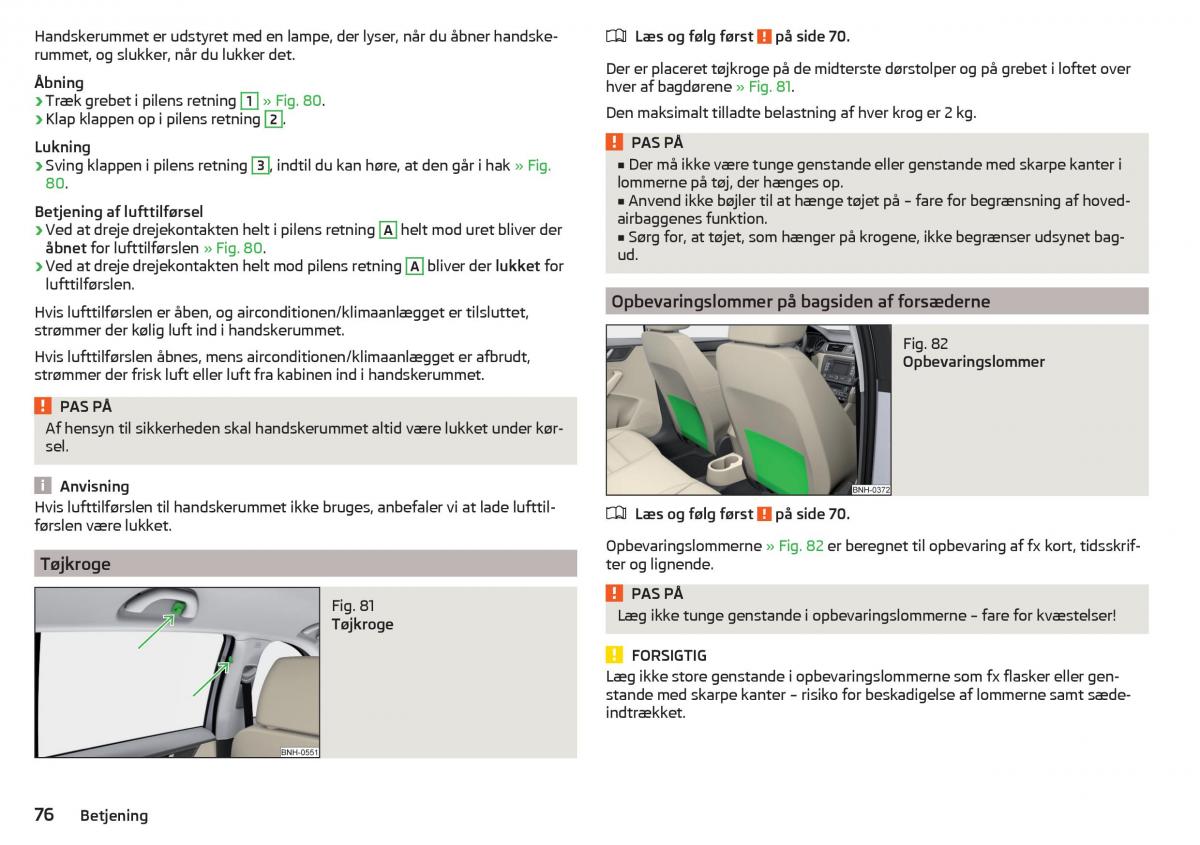 Skoda Rapid Bilens instruktionsbog / page 78